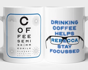 Personalised Eye Test Chart Mug