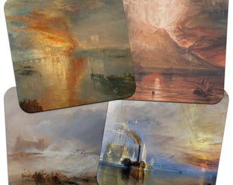 JMW Turner 95mm Square Cork Backed Coaster Set of 4 (Series 1)