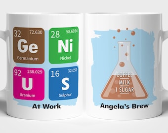 Fully Personalised 'Genius at Work' Mug