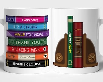 Taza totalmente personalizada para amantes de los libros