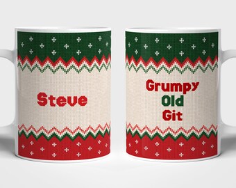 Personalised Christmas Jumper Themed Mug
