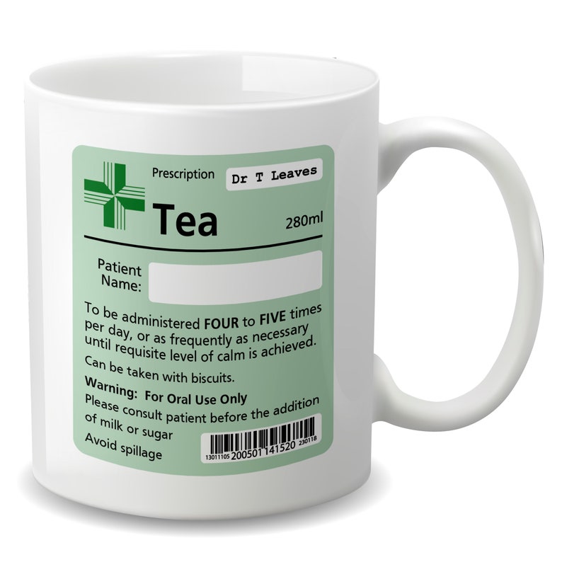Personalised Tea Prescription Mug - Etsy UK