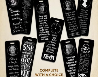 Literary Geniuses Black Acrylic Bookmark