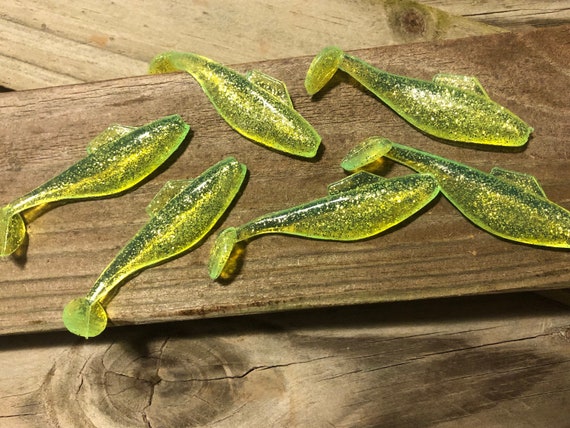 Plastic Molded Minnows and Curly Tail Worms for Fishing packs of