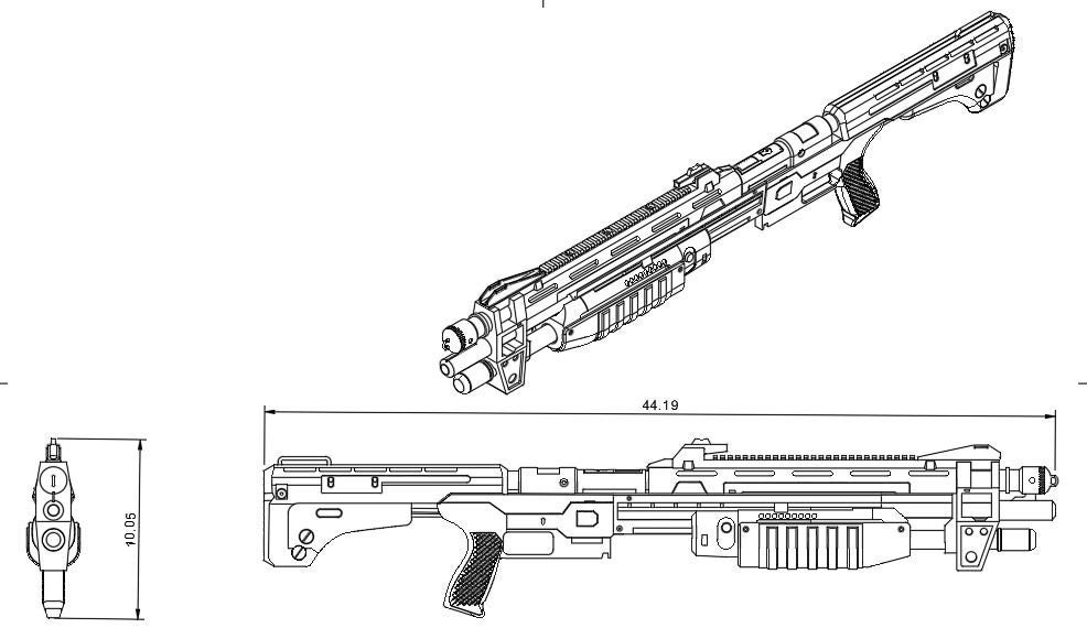 Halo Reach M45 Shotgun - 3D Print Files – Galactic Armory