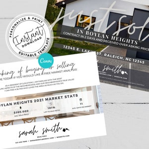 Just Sold Your Neighbor's House Postcard, Just Sold Real Estate Postcard, Real Estate Farming Postcard, Canva, Download, Real Estate Mailer
