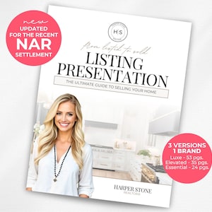 Real Estate Listing Presentation, NAR Settlement, Real Estate Marketing, Canva Template, Listing Consultation, Home Seller Guide, CMA,Modern