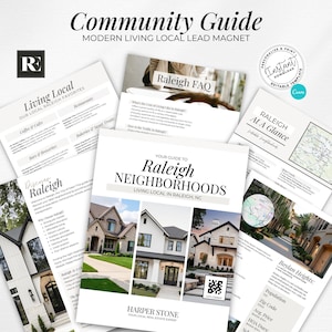 Real Estate Neighborhood Guide, Community Guide, Local Guide Template, Local Community City Guide, Canva Template, Local Neighborhood Guide