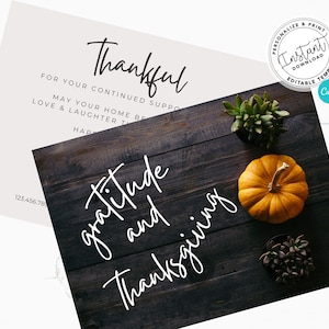 Real Estate Thanksgiving Card, Real Estate Marketing, Agent Pop By, Thanksgiving Pop By, Real Estate Marketing, Postcard, Happy Thanksgiving