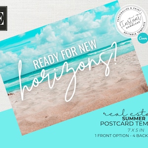 Real Estate Postcard, Agent Summer Postcard, Real Estate Marketing, Summer Real Estate Card, Real Estate Template, Farming Postcard, Canva