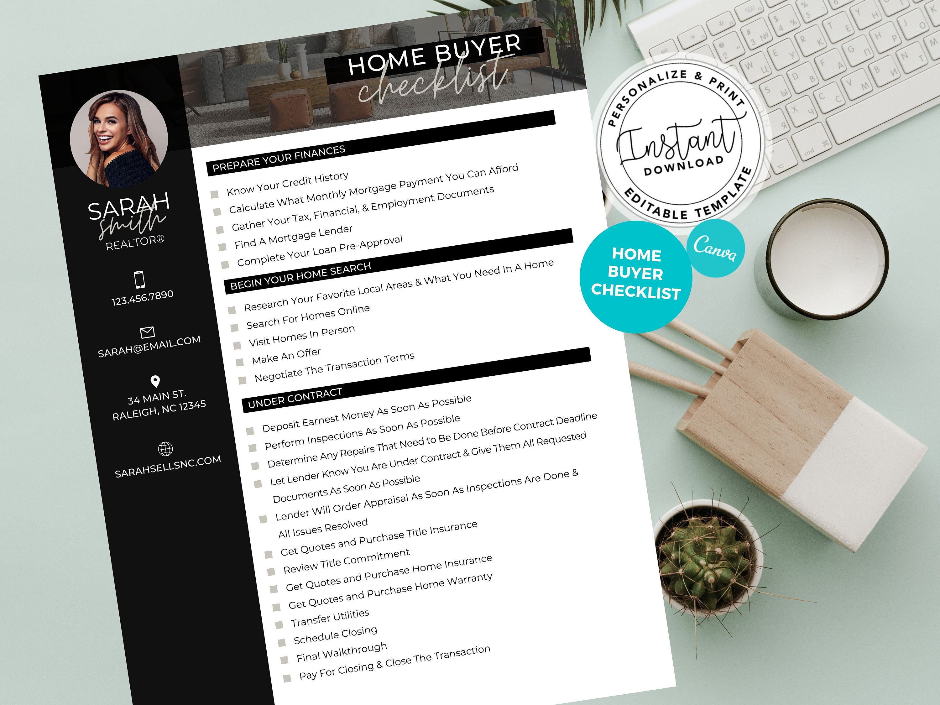 Design & Templates Templates Paper Real Estate Marketing Home Buying  Checklist Instant Download Editable Version Printable Version etna.com.pe
