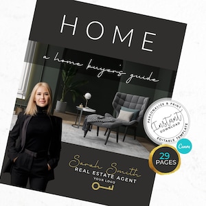 Real Estate Home Buyer Guide, Real Estate Buyer Packet, Real Estate Template, Real Estate Buyer Book, Buyer Presentation, Summer, Canva