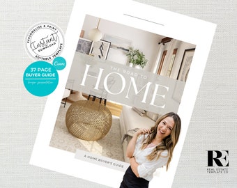 Real Estate Buyers Presentation, Real Estate Template, Buyer Guide, Agent Brand, Real Estate Marketing, Canva Template, Digital Download