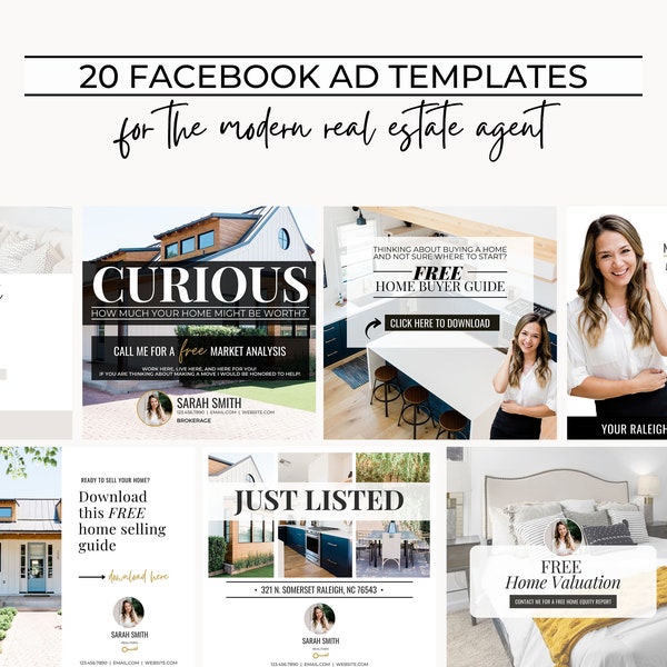 Real Estate Facebook Ad, Real Estate Marketing, Realtor Marketing, Canva, Real Estate Ads, Lead Magnet, Real Estate Template, Facebook Ads