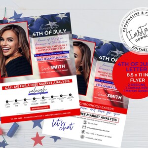 4th July Flyer, Real Estate Template, Real Estate Agent Marketing Instagram, Canva Template, Real Estate Agent, Brand, Independence Day Post