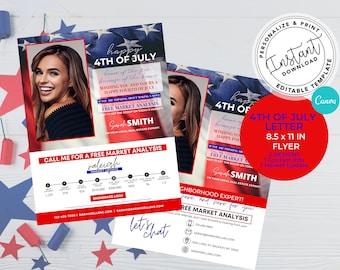 4th July Flyer, Real Estate Template, Real Estate Agent Marketing Instagram, Canva Template, Real Estate Agent, Brand, Independence Day Post
