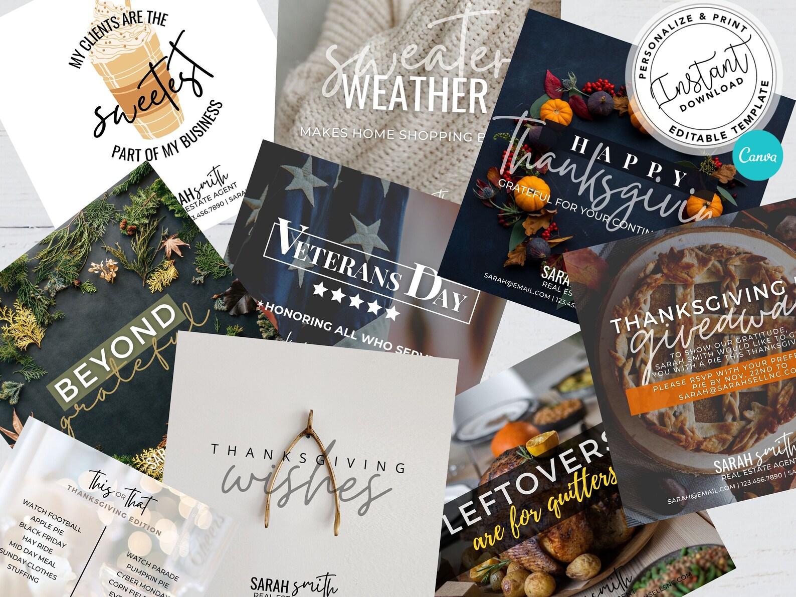 Real Estate Instagram Fall Post Autumn Facebook Posts Fall - Etsy