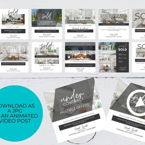 Real Estate Animated Video Social Media Posts, Real Estate Marketing, Instant Download, Canva Template, Agent Video Post, Instagram, MP4 image 4
