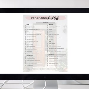Real Estate Home Selling Checklist, Printable Pre Listing Checklist ...