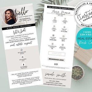 Real Estate Rack Card, Real Estate Listing Specialist, Real Estate Marketing, Rack Card, Real Estate Template, Canva, Hello Neighbor Card
