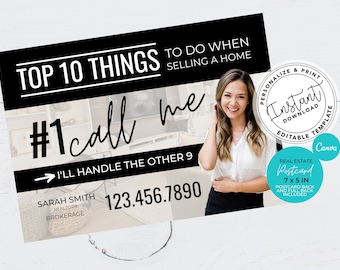Real Estate Marketing, Real Estate Postcard, Canva Template, Agent Postcard, Real Estate Mailer, Home Seller Postcard, Faming Card, Agent