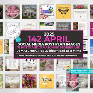 April 2025 Real Estate Posts with Captions, Real Estate Marketing, Canva Template, Easter, Spring Instagram, Real Estate Template, Reels