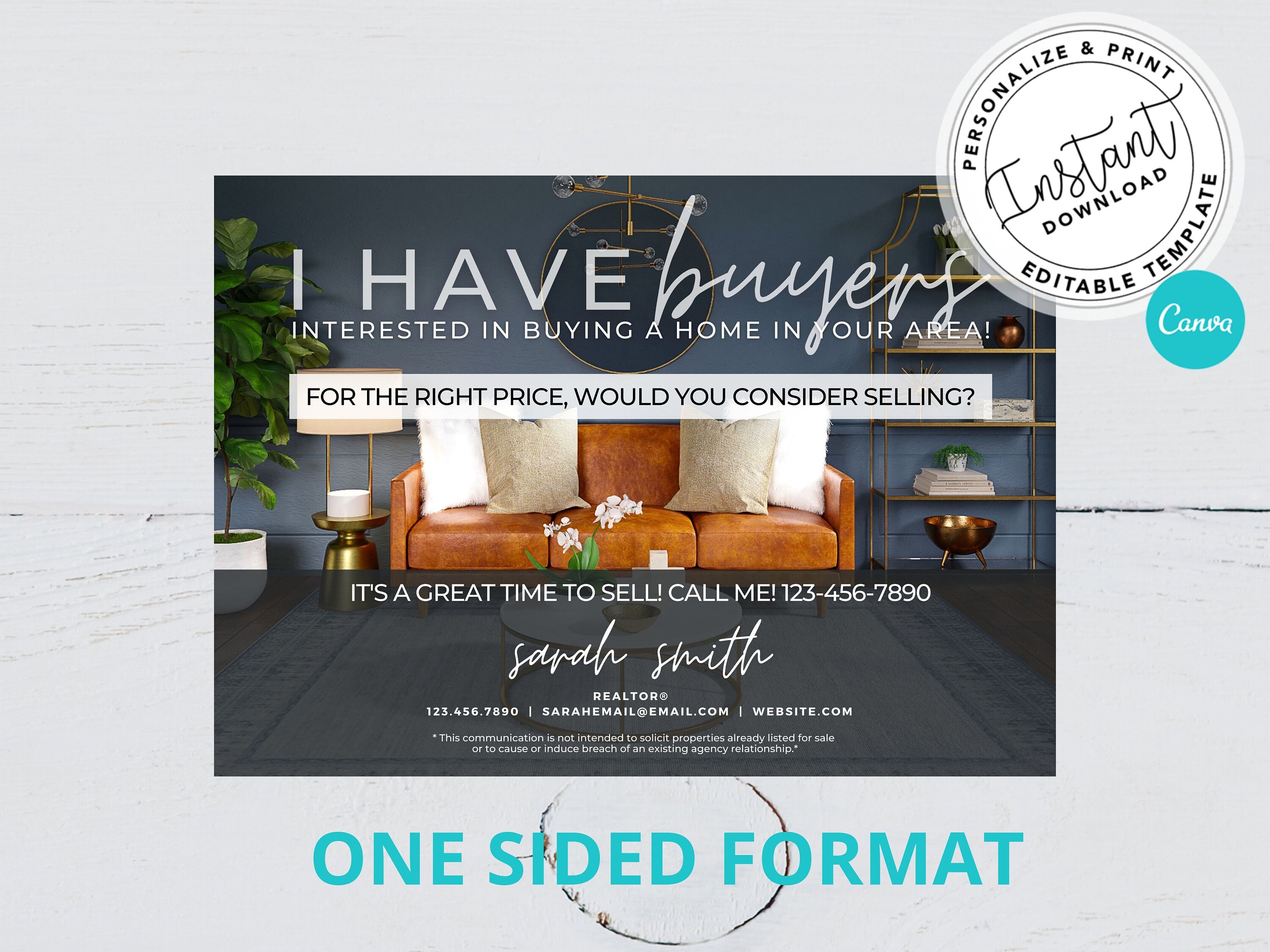 I Have Buyers Postcard Real Estate Postcard Real Estate Etsy Canada