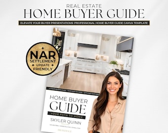 Real Estate Home Buyer Presentation, NAR Settlement, Consultation, Real Estate Marketing, First Time Home Buyer, Canva Template, Packet