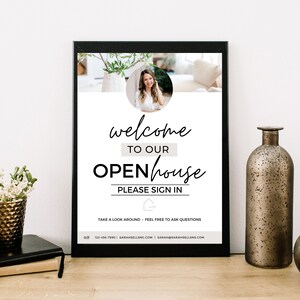 Printable Open House Welcome Sign, Real Estate Marketing, Open House ...