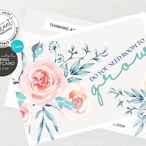 Real Estate Marketing, Real Estate Postcard, Canva Template, Agent Farm Card, Real Estate Mailer, Home Seller Postcard, Room to Grow, DIY