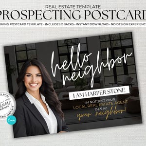 Real Estate Marketing, Real Estate Postcard, Canva Template, Agent Postcard, Real Estate Mailer, Hello Neighbor Postcard, Faming Postcard