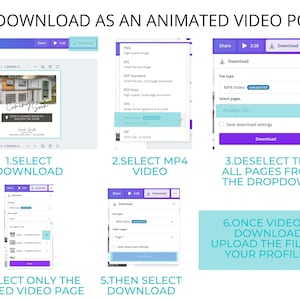 Real Estate Animated Video Social Media Posts, Real Estate Marketing, Instant Download, Canva Template, Agent Video Post, Instagram, MP4 image 5