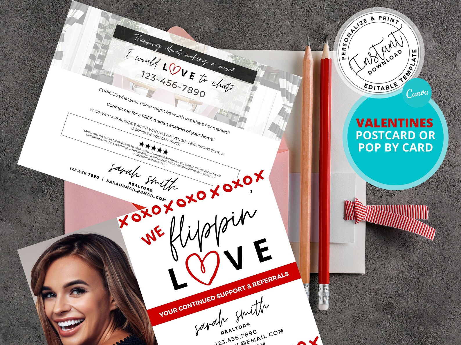 Real Estate Valentine Card Real Estate Marketing Realtor Pop Etsy