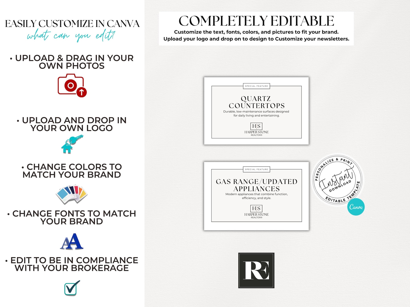 Open House Feature Signs Canva Template, Real Estate Marketing Feature ...