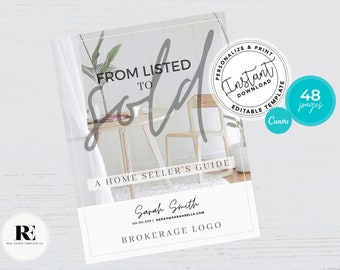 Real Estate Seller Guide, Real Estate Marketing, Real Estate Template, Real Estate Seller Packet, Home Seller Book, Listing Presentation