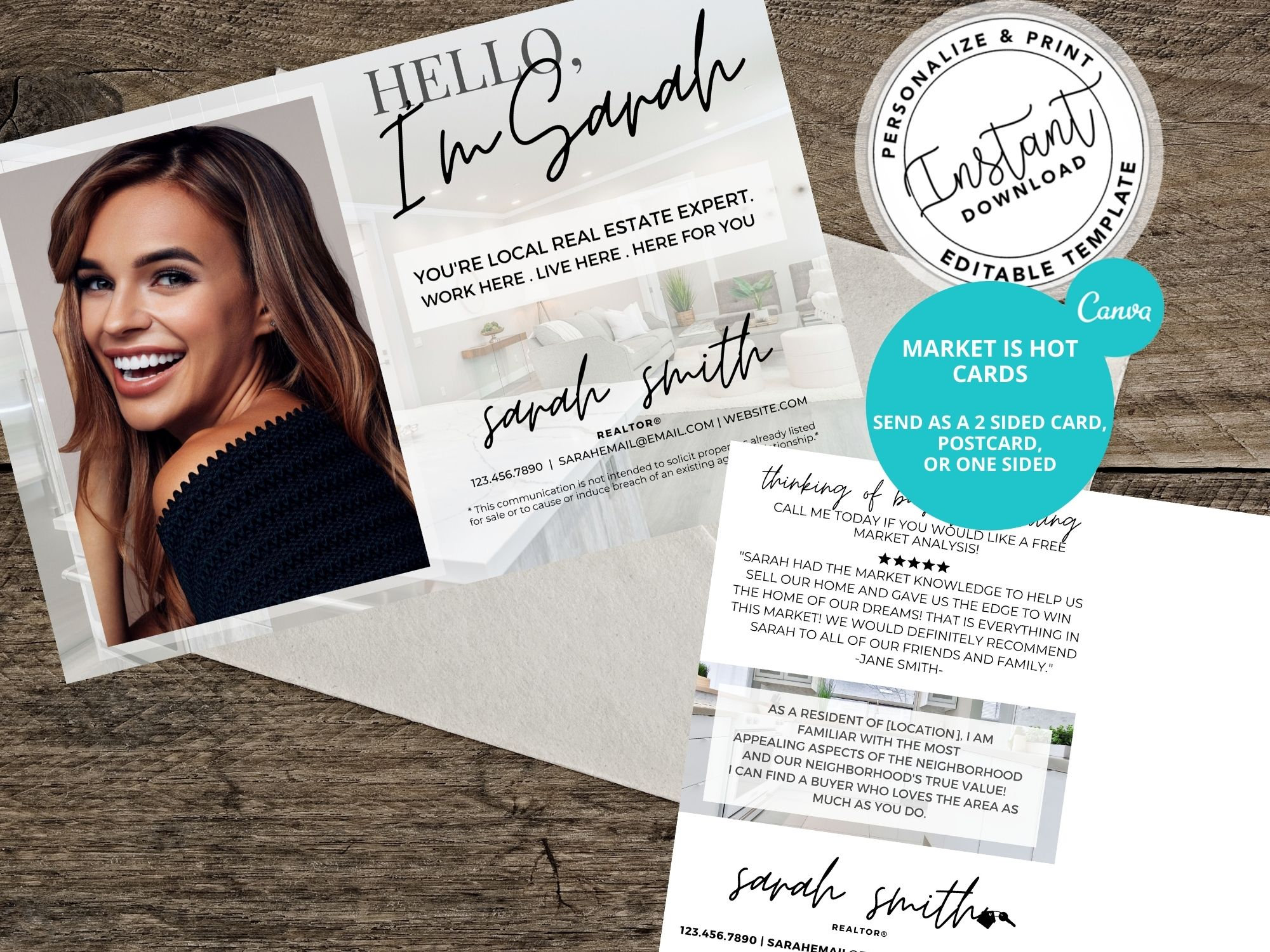 Real Estate Postcards Realtor Introduction Card Realtor Etsy