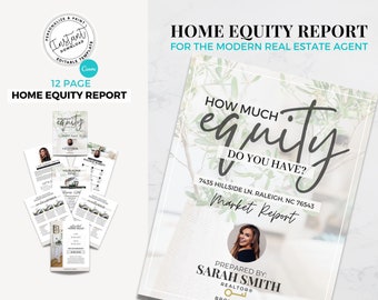 Home Equity Report, CMA Packet, Real Estate Template, Comparative Market Analysis, Listing Presentation, Seller Guide, Prospecting, Canva