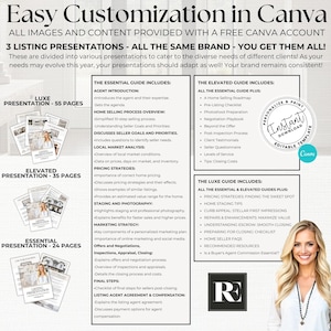 Digital real estate presentation template showing NAR settlement explanation page for clear client communication.