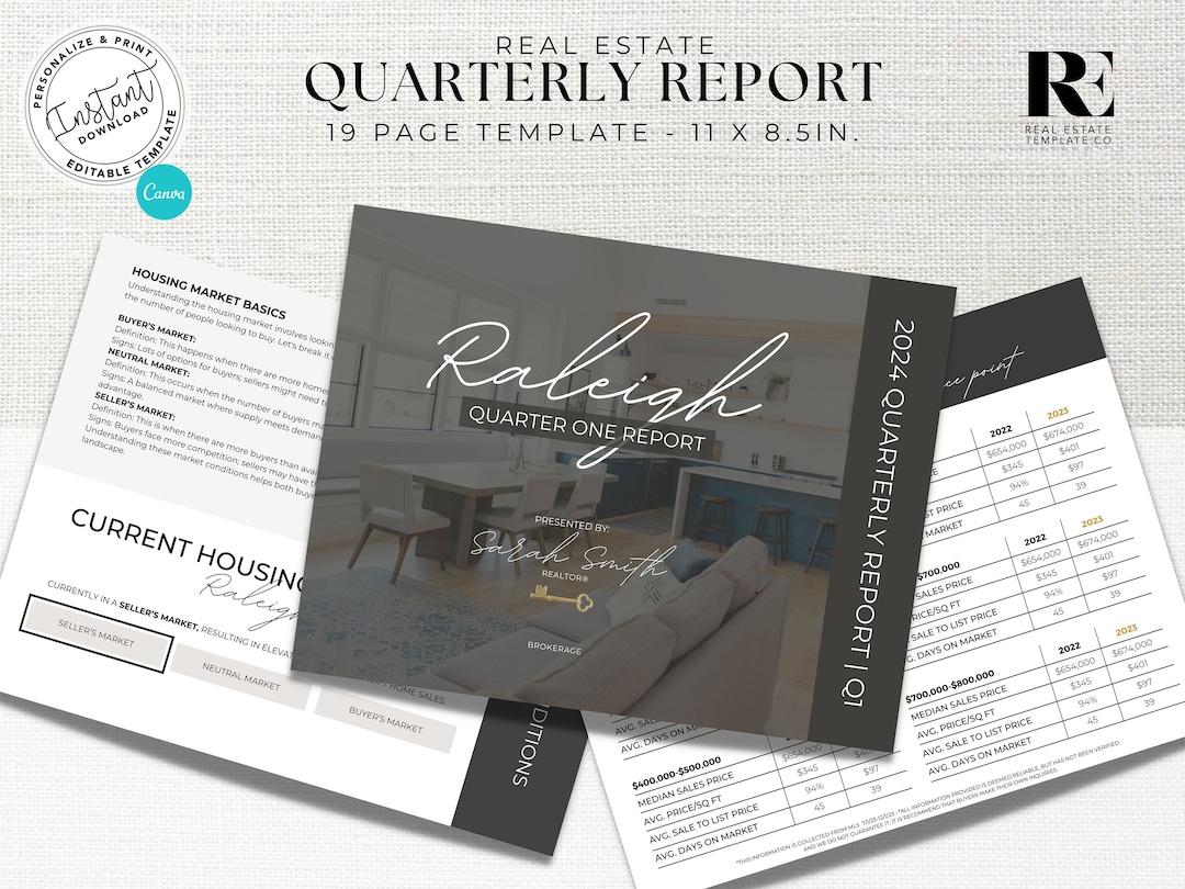 Real Estate Quarterly Report Real Estate Farming Real Estate Agent Mailer Canva Template Real Estate Quarterly Report Real Estate Farming Real Estate Agent Mailer Canva Template