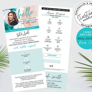 Real Estate Rack Card, Oceanfront Listing Specialist, Waterfront Real Estate Agent, Agent Marketing, Rack Card, Real Estate Template