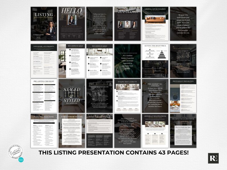 Real Estate Listing Presentation Canva Template: Seller Guide, Editable ...