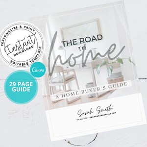 Modern Real Estate Home Buyer Guide, Real Estate Marketing, Canva Agent Buyer Packet, Instant download, Real Estate template, Editable Canva