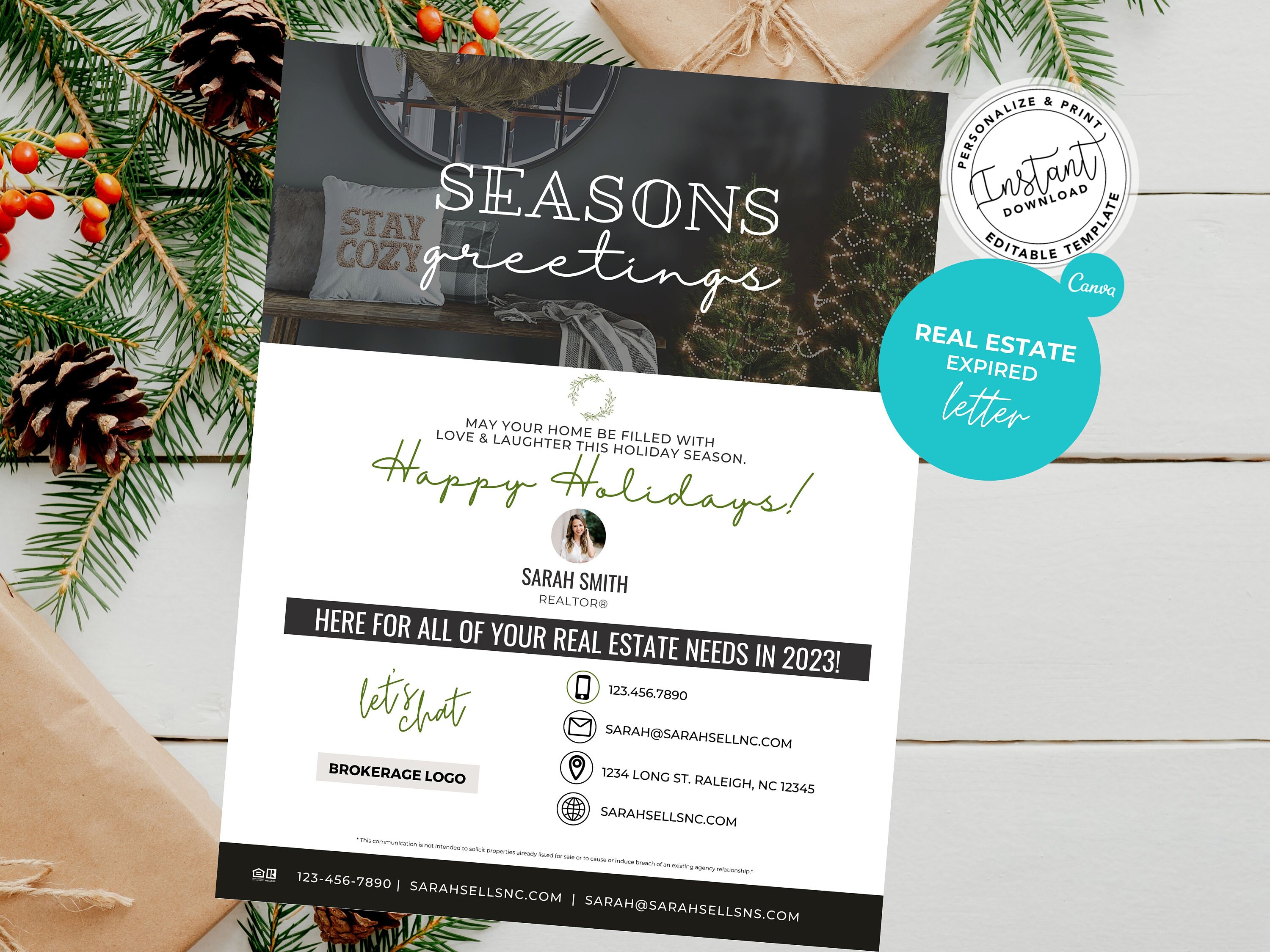 Real Estate Holiday Letter Realtor Hello Neighbor Letter Etsy