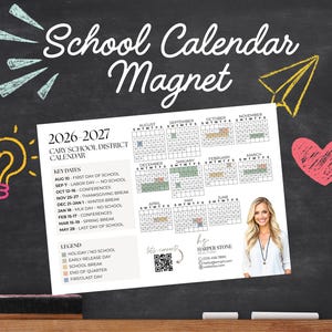 School Year Calendar 2026-2027 | School Year Schedule Mailer | Back-to-School | Real Estate Farming | Fall Real Estate Marketing | Canva