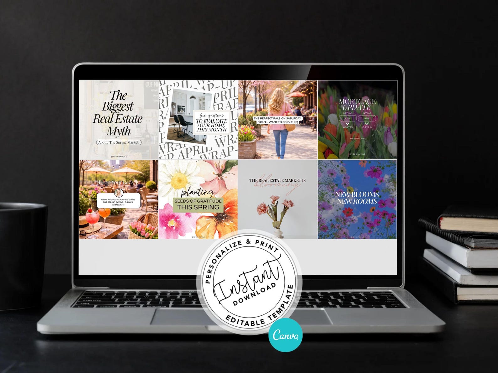April 2026 Real Estate Social Media Canva Templates, Realtor Marketing ...