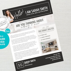 Home Seller Letter, Home Value Letter, Real Estate Marketing, Real Estate Template, Canva Template, Prospecting, Agent Farming, Valuation