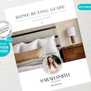 Real Estate Home Buyer Guide, Real Estate Buyer Packet, Real Estate Template, Real Estate Buyer Buyer Presentation, Canva Template, Present