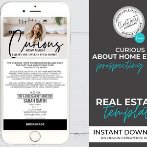 Prospecting Text Message, Textable Real Estate Card, Home Equity, Real Estate Marketing, Real Estate Template, Canva, Agent Text Message