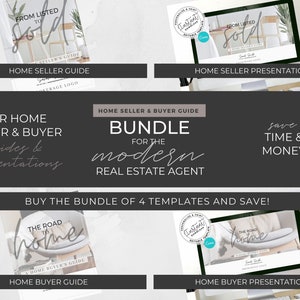 Real Estate Home Seller and Buyer Guide Bundle, Real Estate Marketing, Real Estate Template, Home Seller, Buyer Guide, Canva, presentation