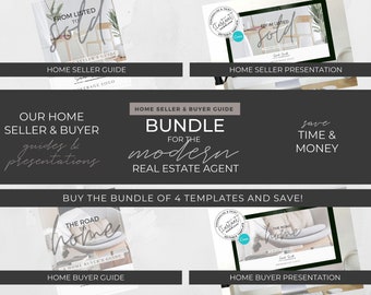 Real Estate Home Seller and Buyer Guide Bundle, Real Estate Marketing, Real Estate Template, Home Seller, Buyer Guide, Canva, presentation